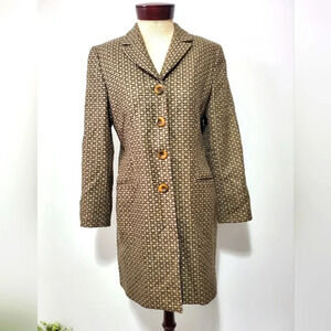 LOUBEN VINTAGE 100% virgin wool  lightweight brown jacket. Size 8